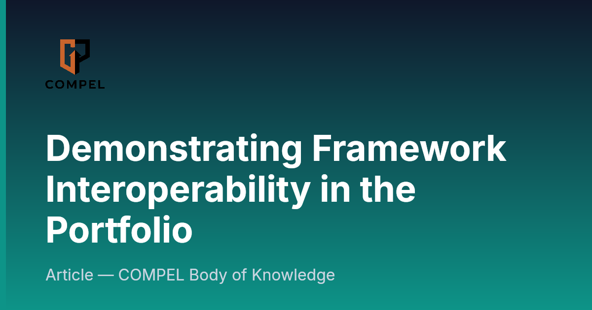 Compel Screen Demonstrating Framework Interoperability in the Portfolio | COMPEL ...