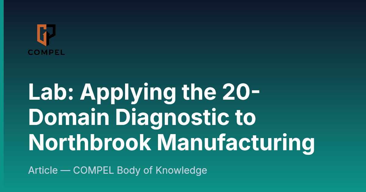 Compel Tablets Lab: Applying the 20-Domain Diagnostic to Northbrook Manufacturing ...