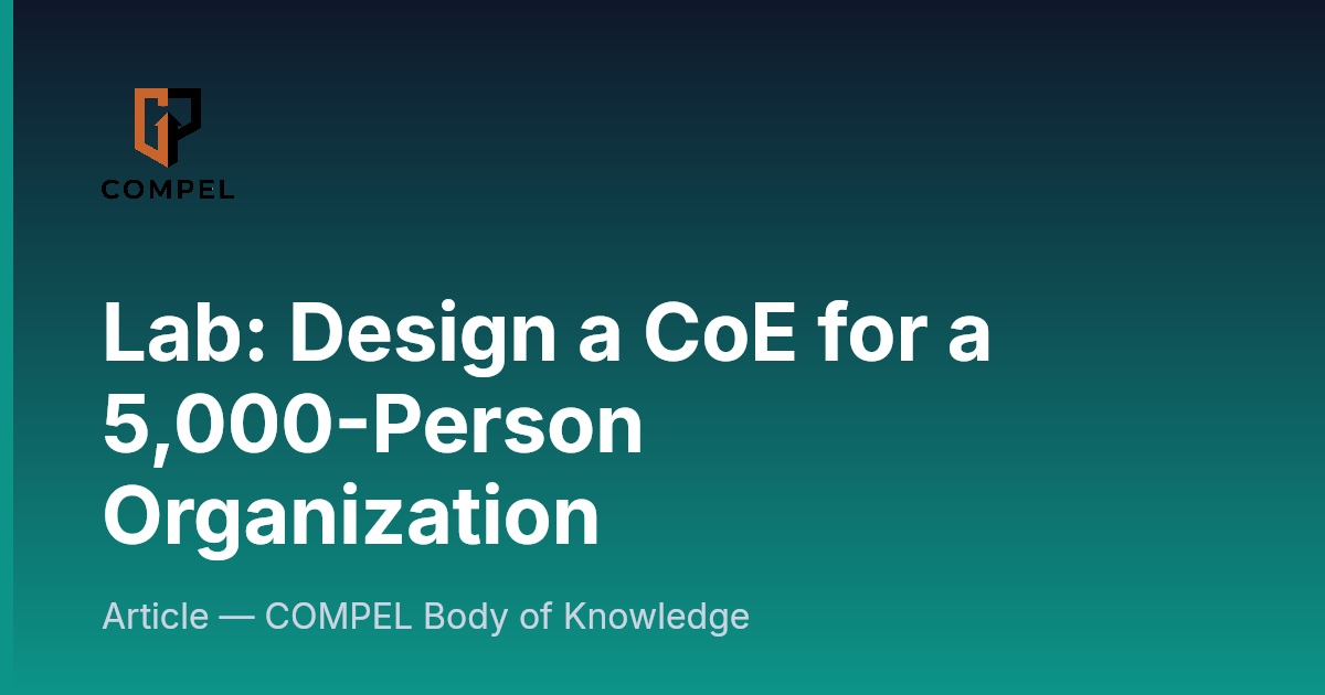 Lab: Design a CoE for a 5,000-Person Organization | COMPEL Framework