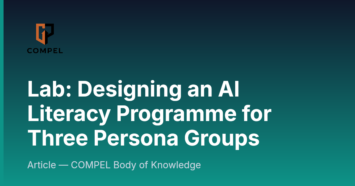 Lab: Designing an AI Literacy Programme for Three Persona Groups ...
