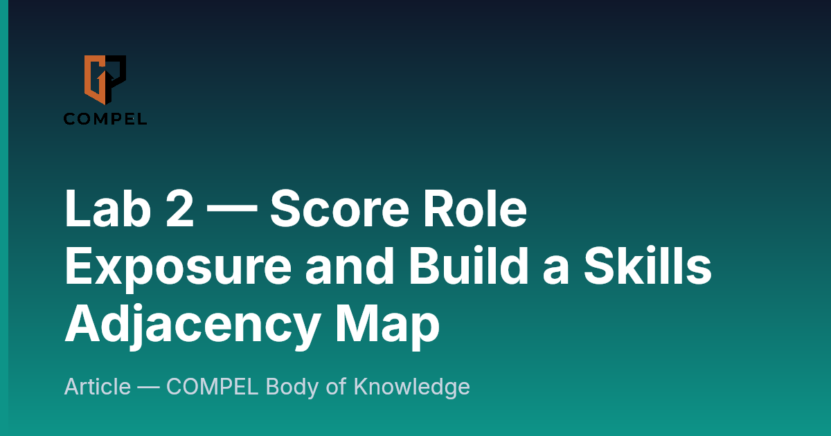 Entry Point Score Map Lab 2 — Score Role Exposure and Build a Skills Adjacency Map | COMPEL ...