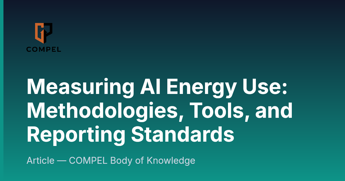 Measuring AI Energy Use: Methodologies, Tools, and Reporting Standards ...