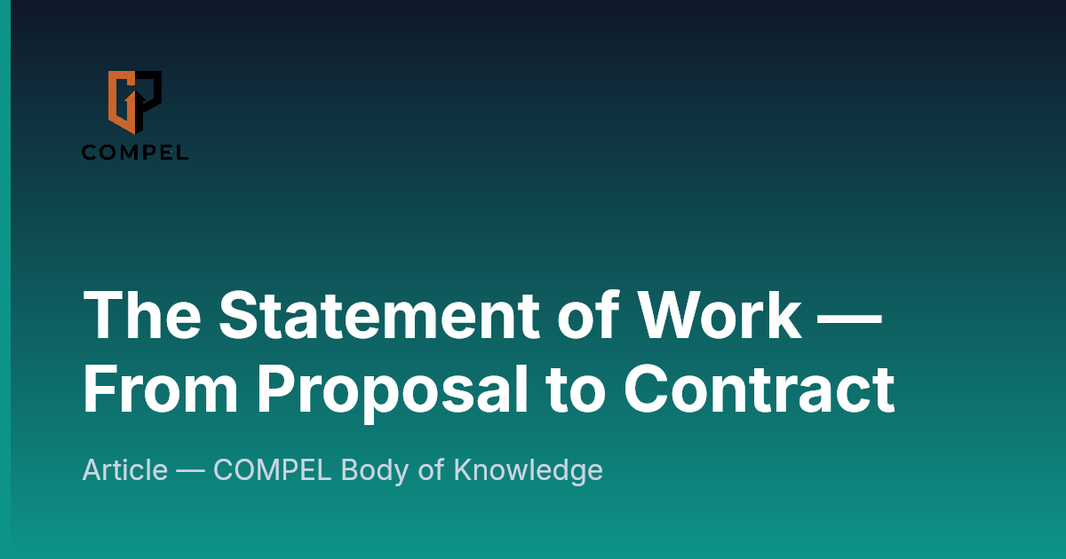 The Statement of Work — From Proposal to Contract | COMPEL Framework